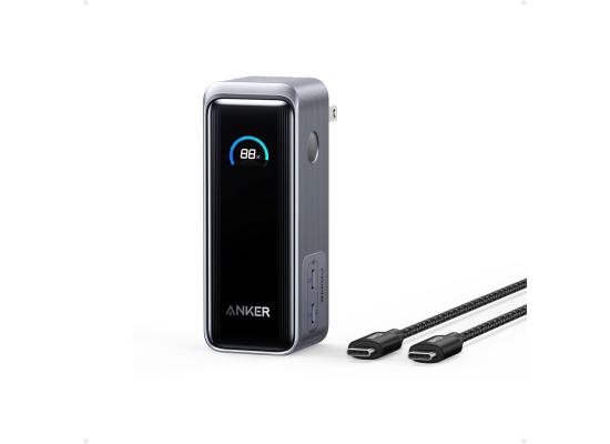 Anker Prime Power Bank, 9,600mAh Battery Pack with 65W Output, Built-in AC Plug, Supports PD 3.0 and PPS, 30W Fast Recharging, Sleek Portable Charger for MacBook Pro, iPhone 15 Series, Galaxy, iPad